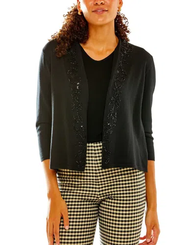 Sara Campbell Beaded Cashmere-blend Jackie In Black