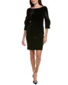 Sara Campbell Bernadette Velvet Shift Dress In Black