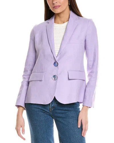 Sara Campbell Bristol Linen Jacket In Purple