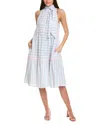 Sara Campbell Brooklyn Linen Midi Dress In White