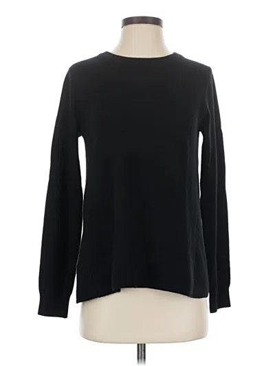 Pre-owned Sara Campbell Cashmere Pullover Sweater In Black