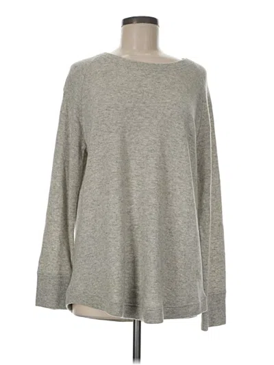 Pre-owned Sara Campbell Cashmere Pullover Sweater In Gray