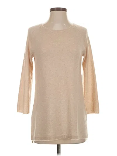 Pre-owned Sara Campbell Cashmere Pullover Sweater In Tan