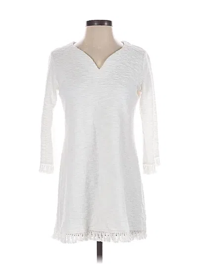 Pre-owned Sara Campbell Casual Dress In White