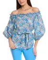 Sara Campbell Charleston Blouse In Blue