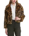 Sara Campbell Cropped Jacket In Brown