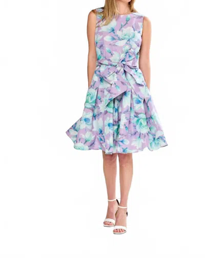 Sara Campbell Giselle Midi Dress In Lilac Floral In Blue