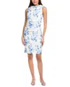 Sara Campbell Hoda Linen Midi Dress In Blue