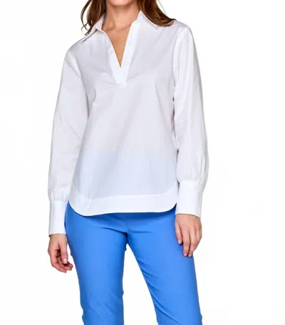 Sara Campbell Jacqueline V-neck Top In White