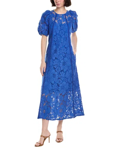 Sara Campbell Lace Maxi Dress In Blue
