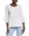 Sara Campbell Lacey Blouse In White