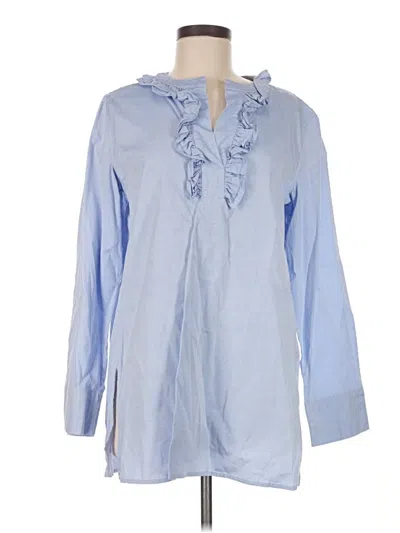 Pre-owned Sara Campbell Long Sleeve Blouse In Blue