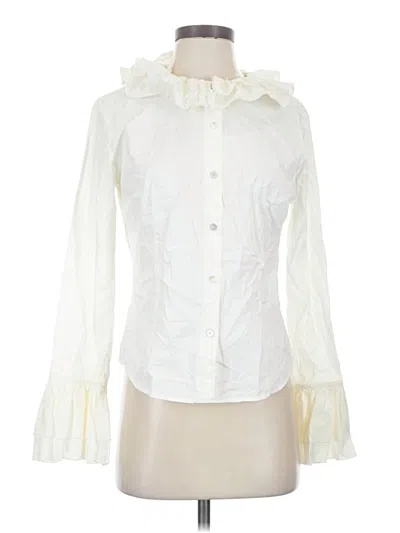 Pre-owned Sara Campbell Long Sleeve Blouse In Ivory