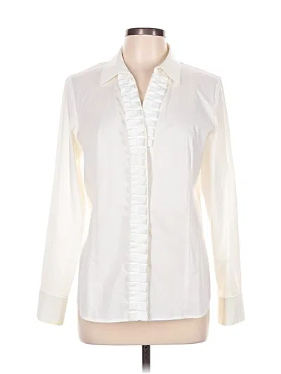 Pre-owned Sara Campbell Long Sleeve Blouse In White