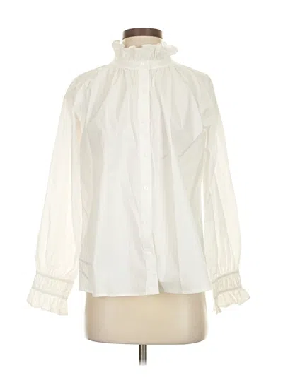Pre-owned Sara Campbell Long Sleeve Blouse In White