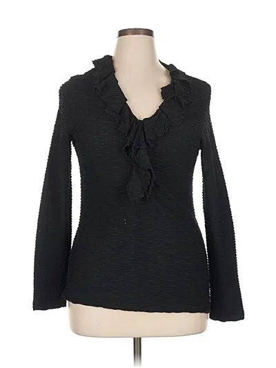Pre-owned Sara Campbell Long Sleeve Top Black Cowl Neck Tops