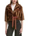 Sara Campbell Ribbon Jacket In Brown
