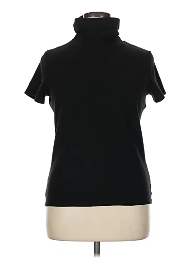 Pre-owned Sara Campbell Short Sleeve Top Black Turtleneck Tops