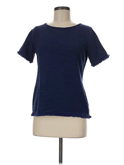 Pre-owned Sara Campbell Short Sleeve Top Blue Crew Neck Tops