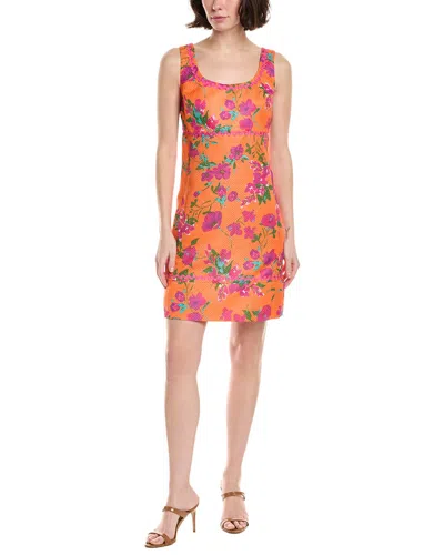 Sara Campbell Sleeveless Pique Shift Dress In Orange