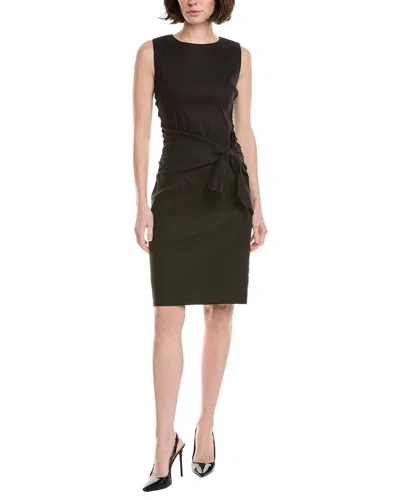Sara Campbell Stretch Linen-blend Magic Dress In Black