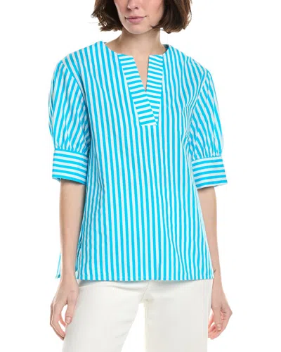 Sara Campbell Trapeze Blouse In Blue