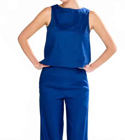 Sara Campbell Weston Sleeveless Top In Admiral Blue