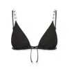 Sara Cristina Cowries Bikini Top In Black