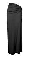 Sara Cristina Knot Long Skirt In Black In Black