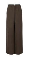 Sara Cristina Playa Pants With Pearl Brown Georgette