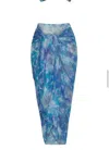 Sara Joy Women's Tie Dye Sarong In Shell Dye Blue In Multi
