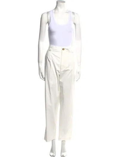 Pre-owned Sara Lanzi Cowl Neck Sleeveless Tunic In White