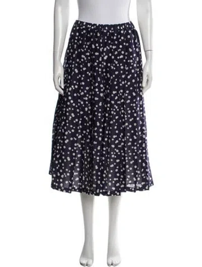 Pre-owned Sara Lanzi Polka Dot Print Midi Length Skirt In Purple