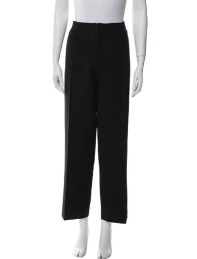 Pre-owned Sara Lanzi Straight Leg Pants In Black