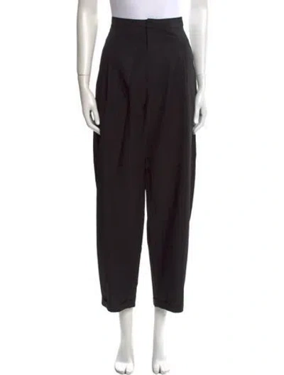 Pre-owned Sara Lanzi Straight Leg Pants In Black