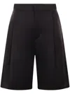 Sara Lanzi Twill-weave Tailored Shorts In Black