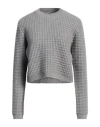 Sara Lanzi Woman Sweater Grey Size L Wool In Grey