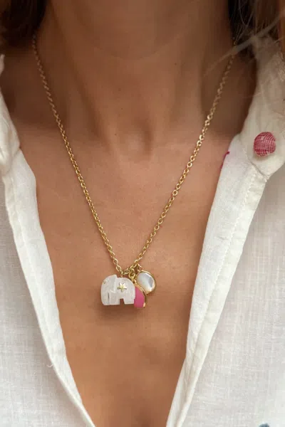 Sara Lashay Baby Hathi Necklace In Gold