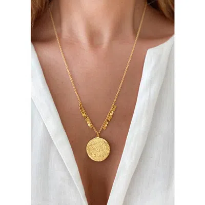 Sara Lashay Ceca Gold Disc Necklace