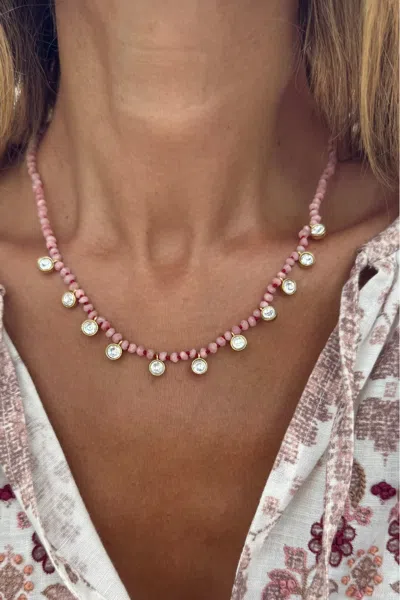 Sara Lashay Charlotte Necklace Pink In Multi
