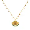 Sara Lashay Cora Eye Gold/green Necklace