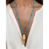 Sara Lashay Gioia Gold Fish Turquoise Necklace