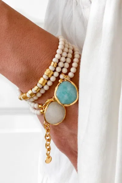 Sara Lashay Grace Bracelet Beige In Gray