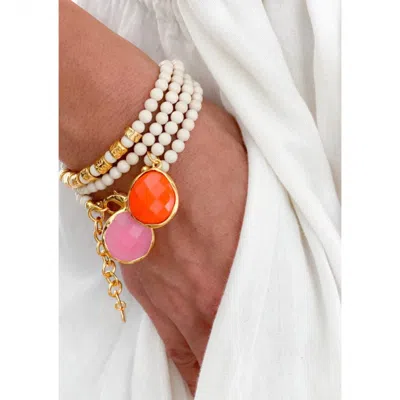 Sara Lashay Grace White Wrap Bracelet