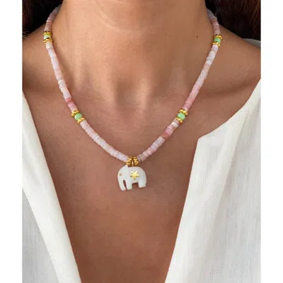 Sara Lashay Hathi Pink Necklace