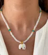 Sara Lashay Hathi White Necklace
