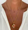 Sara Lashay Letizia Multicolor Flower Necklace