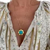 Sara Lashay Lili Turquoise Flower Necklace