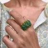 Sara Lashay Pavone Ring Green Onyx