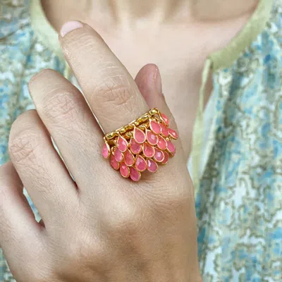 Sara Lashay Pavone Ring Pink